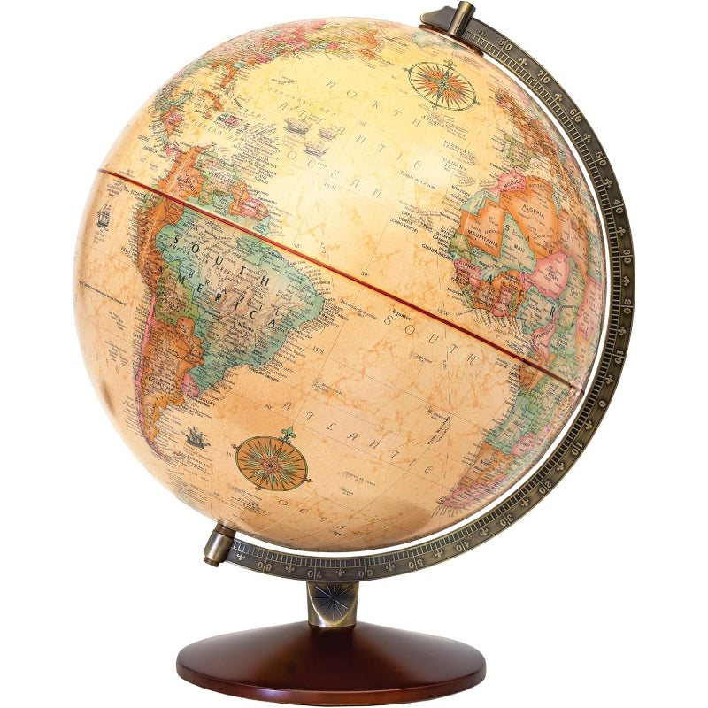 12‑Inch 3D Raised Relief Antique Globe