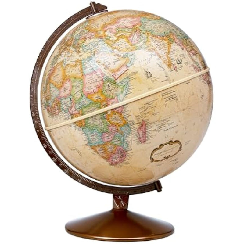 12‑Inch Antique Raised Relief World Globe