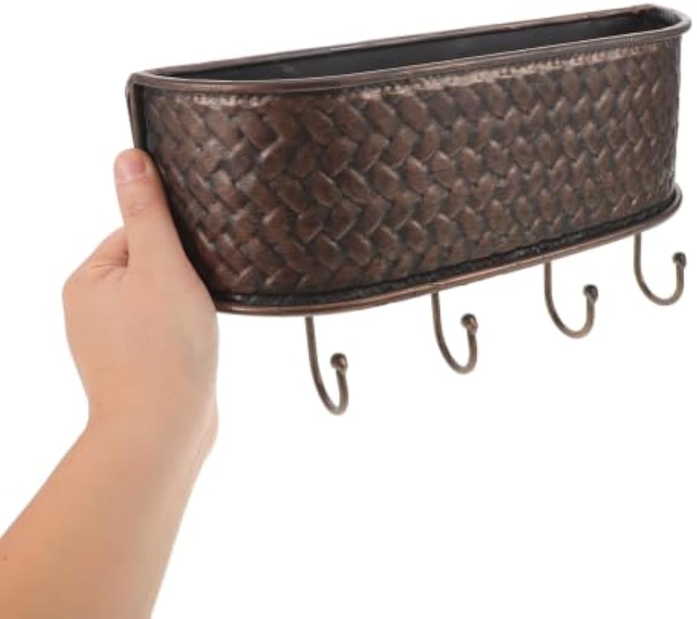 Vintage Iron Wall‑Mount Key & Mail Organizer