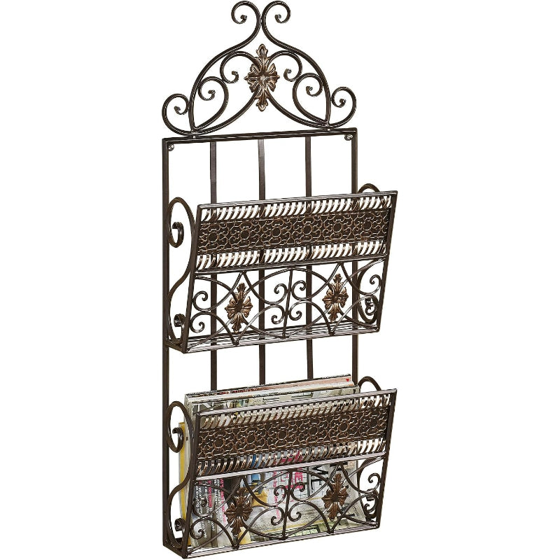 13×5×32 Inch Bronze Double Wall Organizer