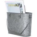 Rustic Galvanized Metal Wall Magazine Rack