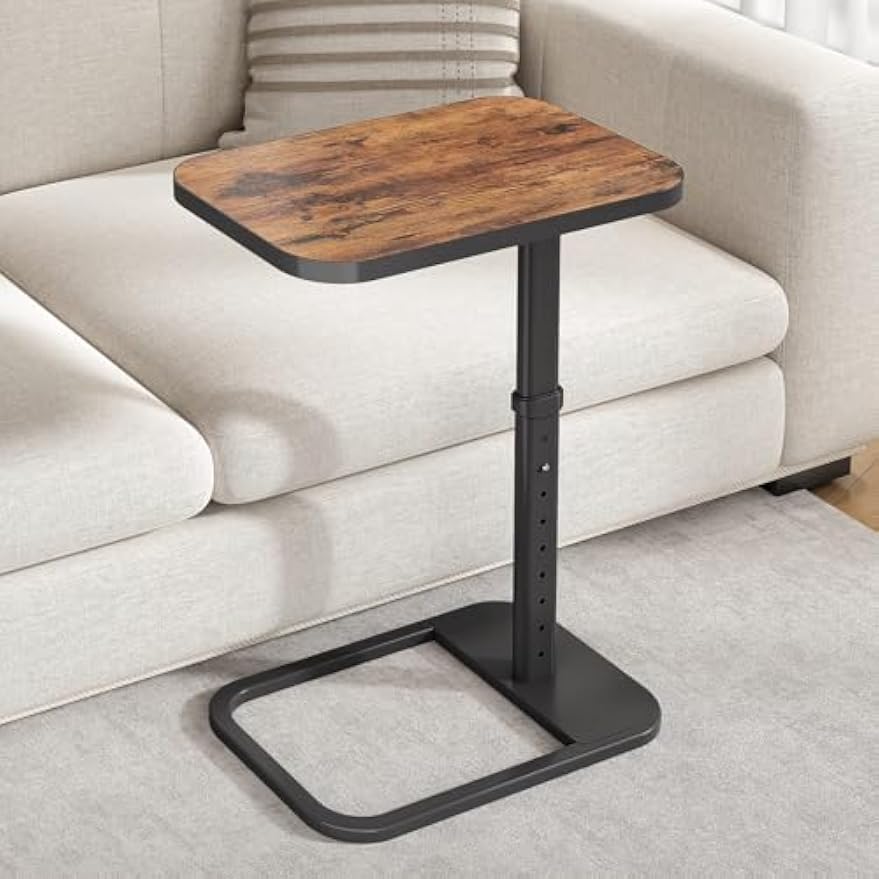 Adjustable Flip‑Top C‑Shaped Side Table
