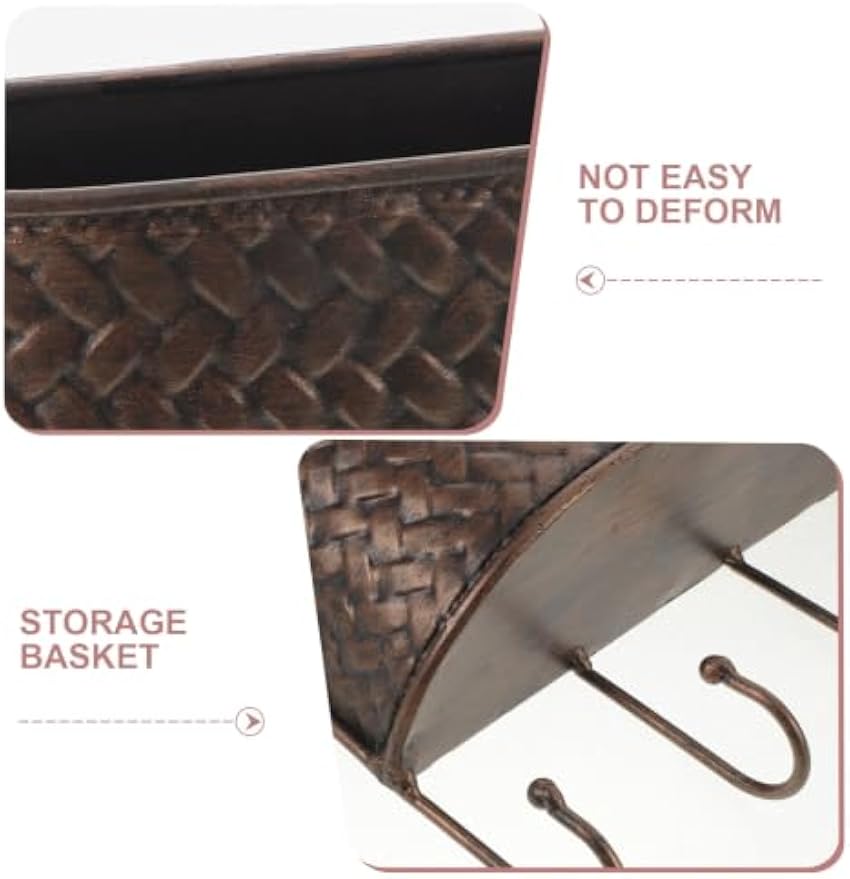 Vintage Iron Wall‑Mount Key & Mail Organizer
