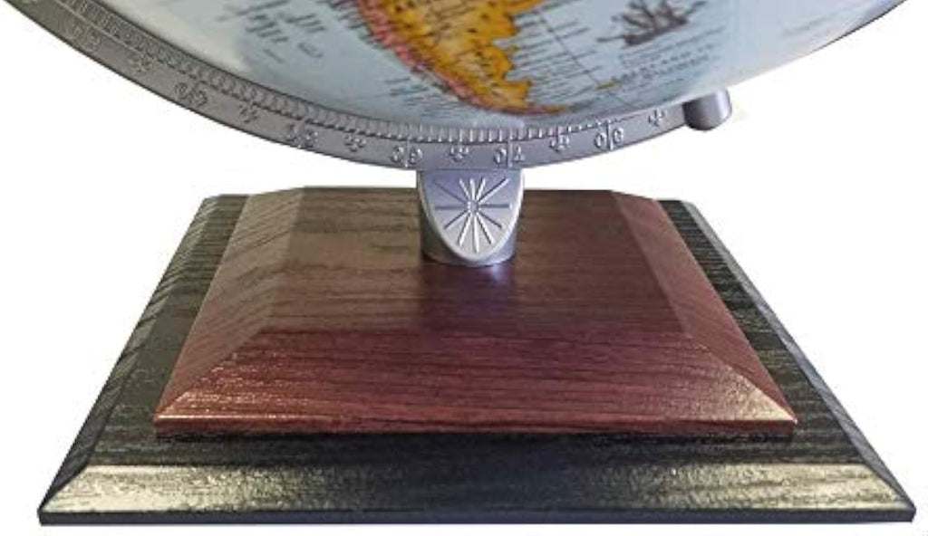 12" Blue Raised Relief Desktop World Globe