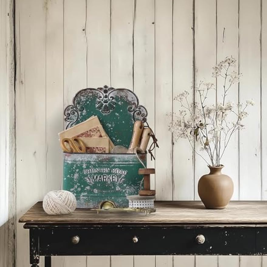 Green Wall‑Mount Metal Hanging Storage Baskets