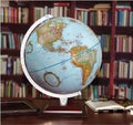 12" Blue Raised Relief Desktop World Globe