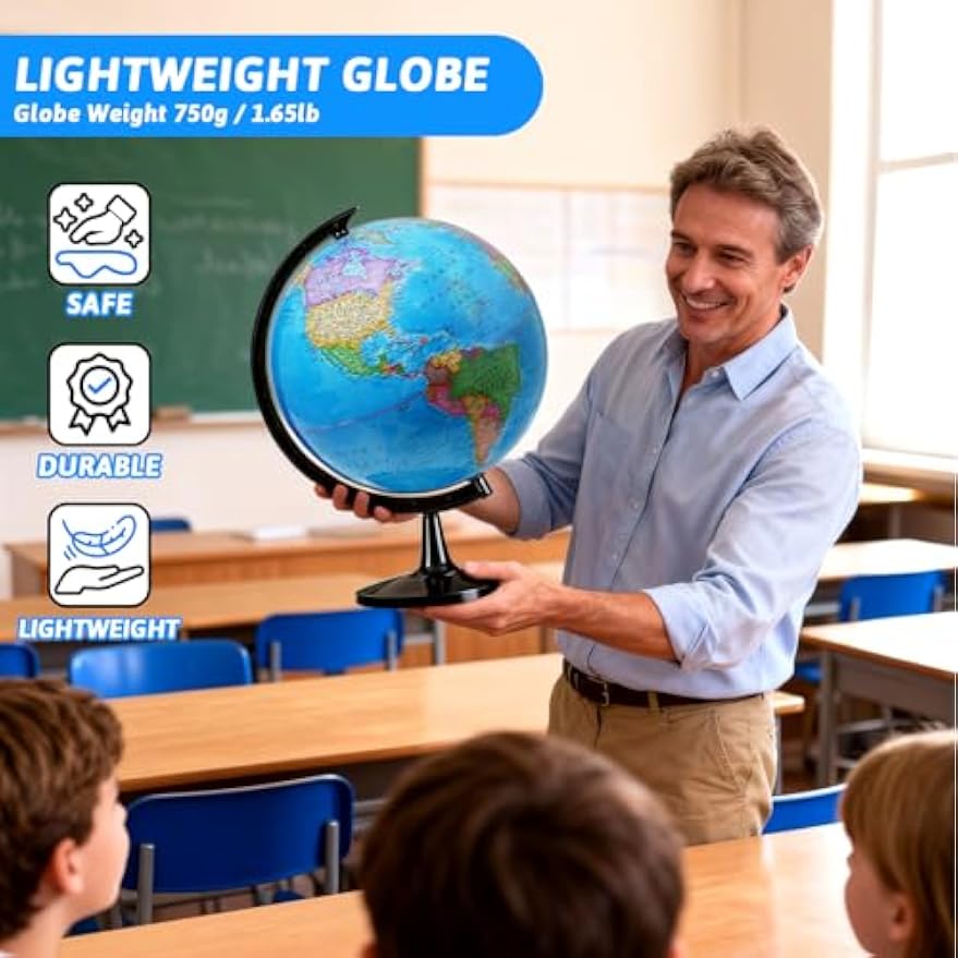 13‑Inch Lightweight Classroom Globe