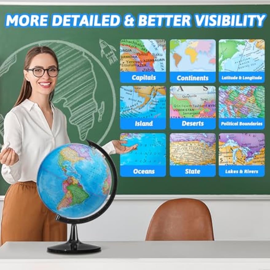 13‑Inch Lightweight Classroom Globe