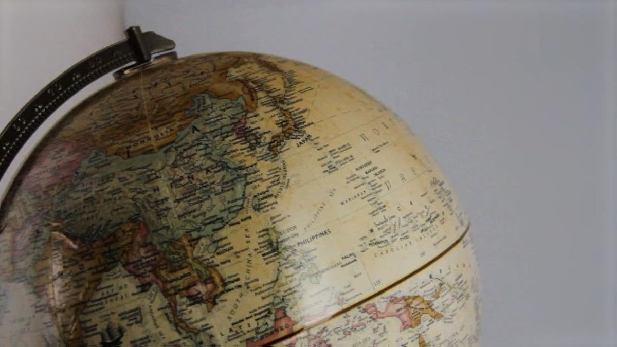12‑Inch Antique Raised Relief Desktop Globe