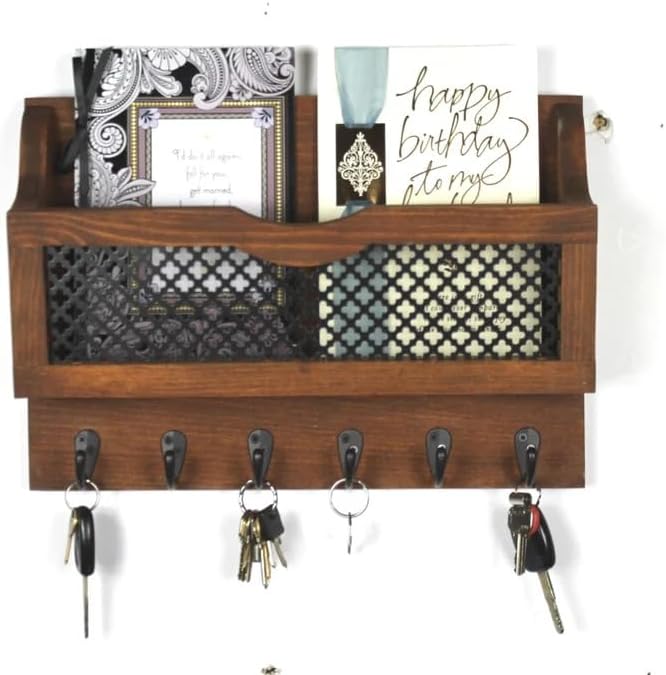 16×12 Inch Farmhouse Wall Key & Mail Organizer