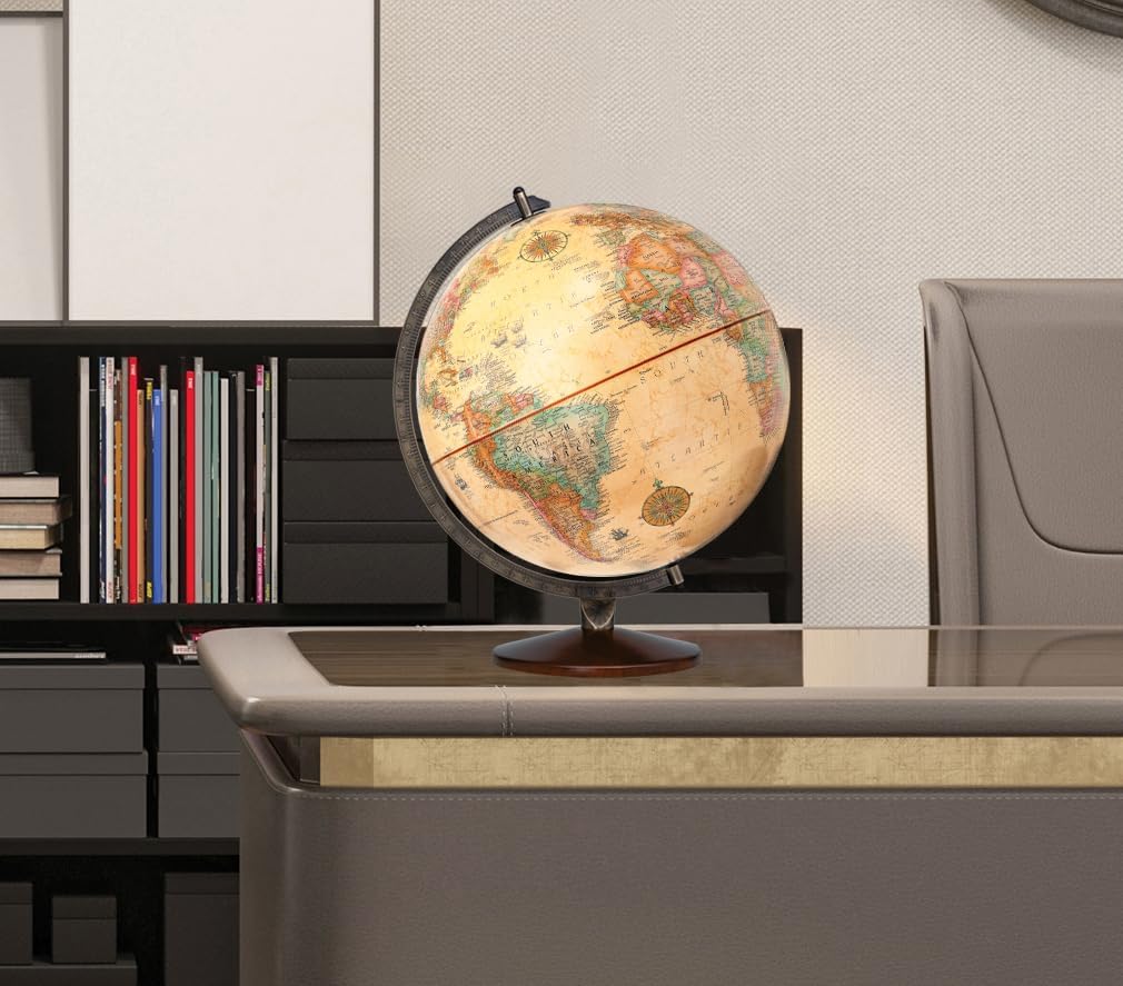 12‑Inch 3D Raised Relief Antique Globe