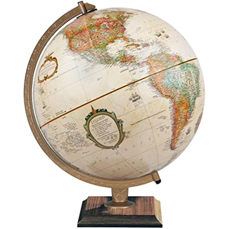 12‑Inch Antique Raised Relief Desktop Globe