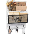 Farmhouse Wall‑Mount Mail & Key Organizer