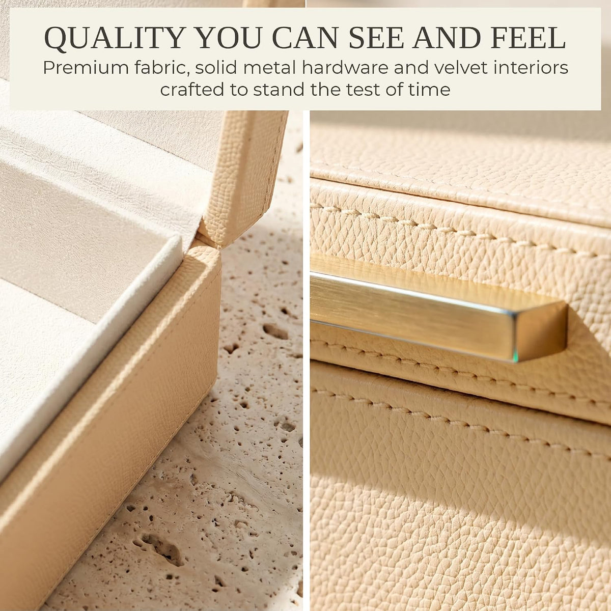 Set of 2 PU Leather Storage Boxes with Lids