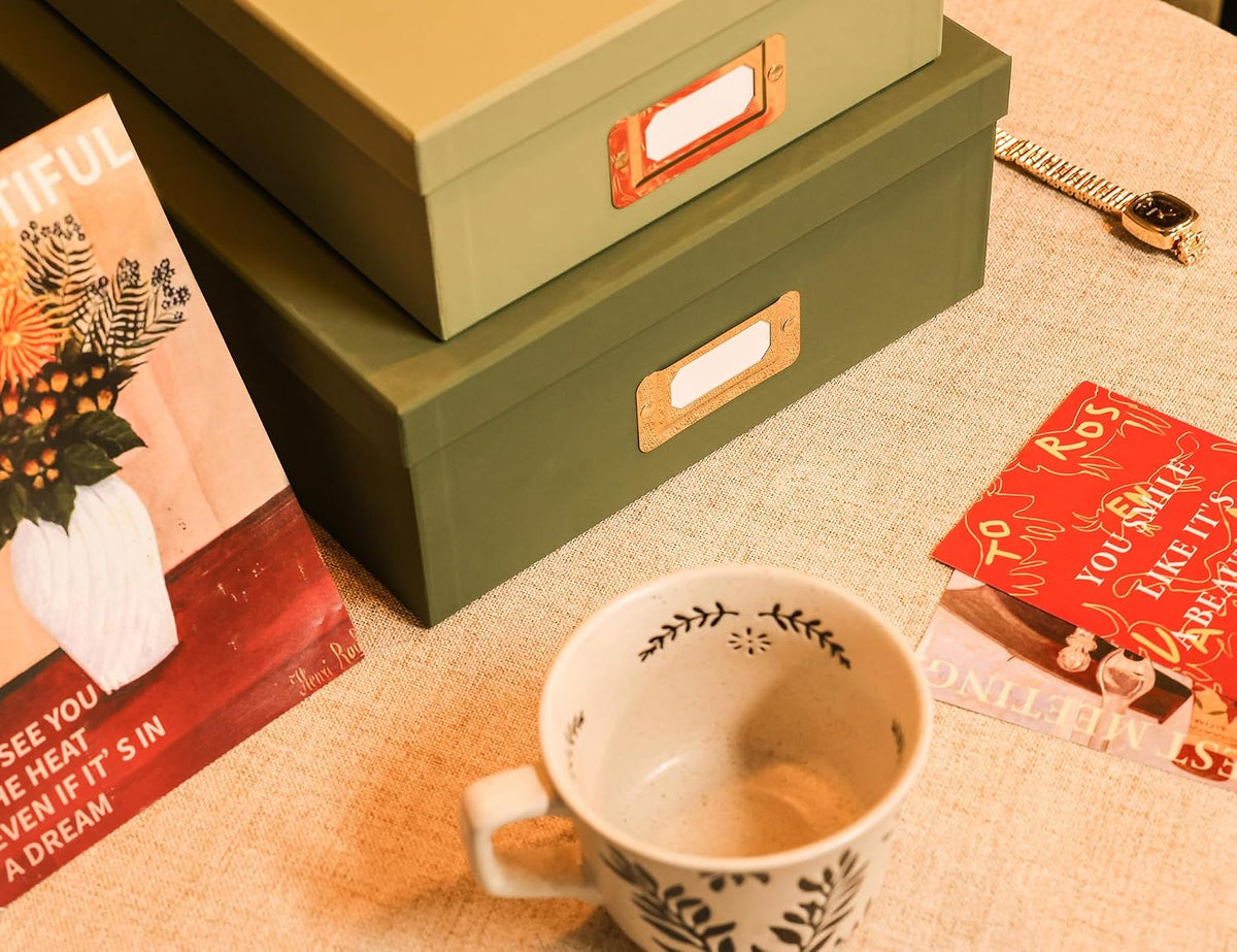 2‑Piece Dual‑Green Stackable Storage Boxes