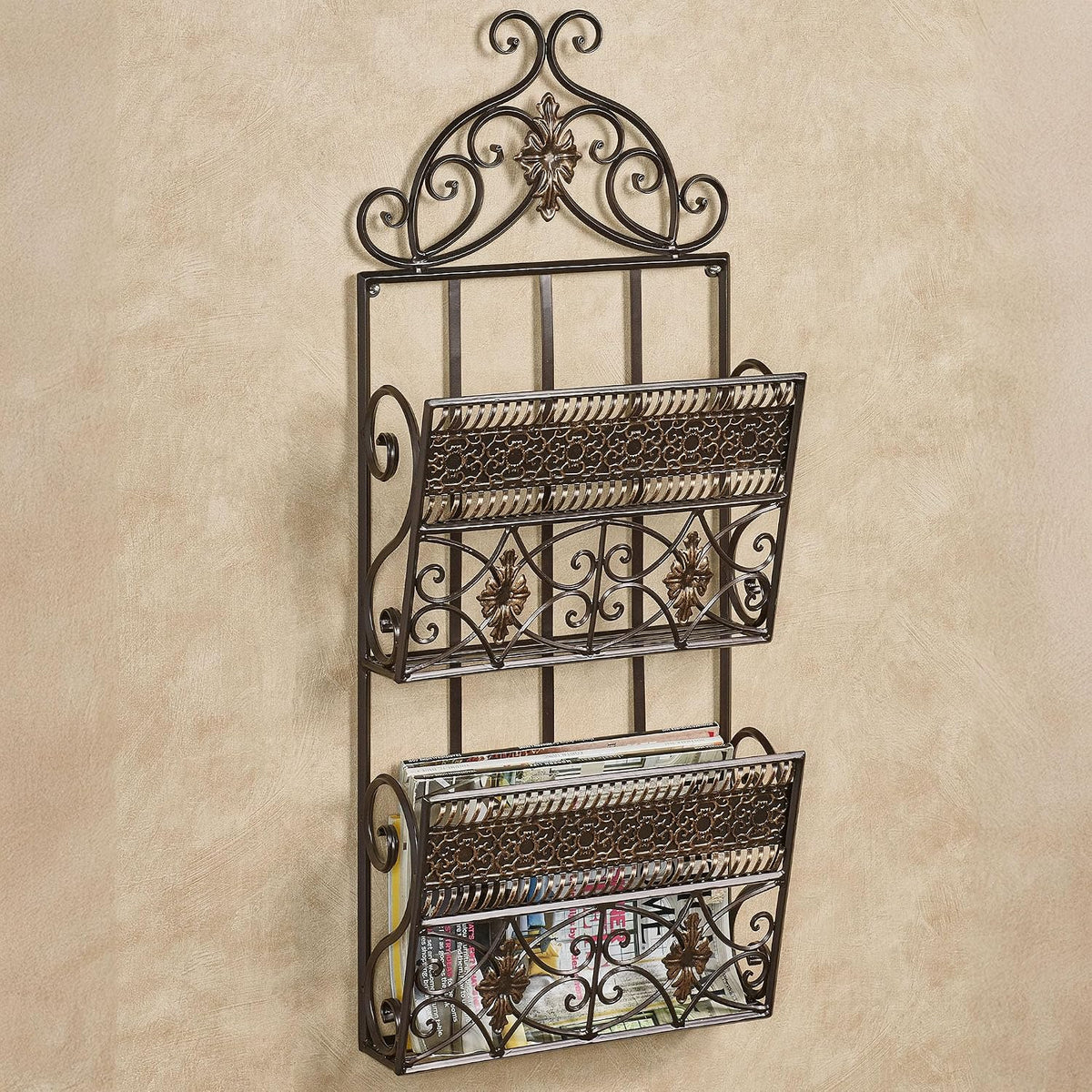 13×5×32 Inch Bronze Double Wall Organizer