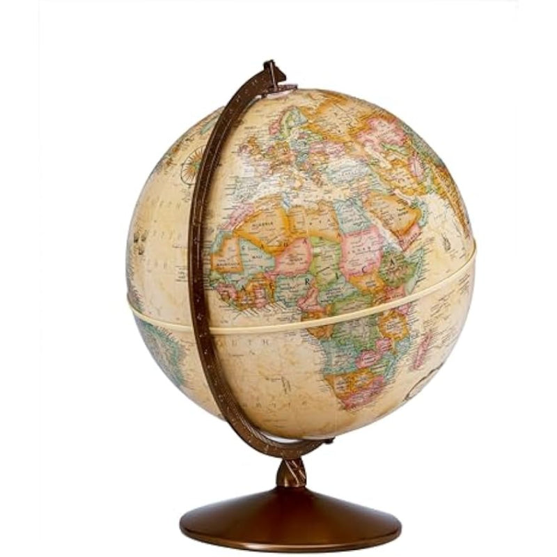 12‑Inch Antique Raised Relief World Globe